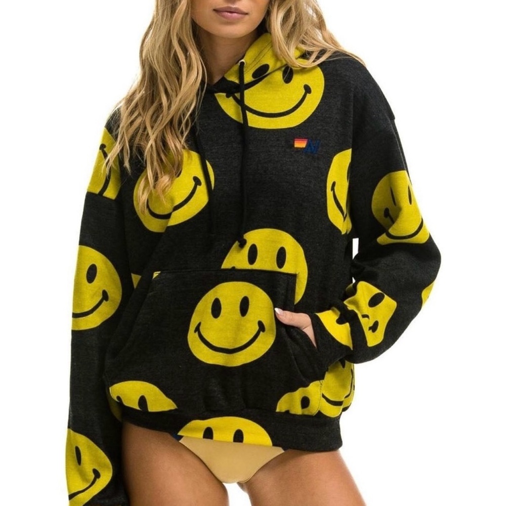 Aviator Nation Smily on Repeat hoodie and pants set size medium